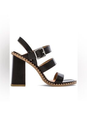 Marc Jacobs Vacchetta Heels Size 7 Stacked Heel Black Leather Revolve